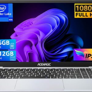 ACEMAGIC 2025 Laptop Computer with Intel Quad-Core Processor(Up to 3.4GHz), 16GB DDR4 512GB SSD, Windows 11 Gaming Laptop, 15.6" IPS 1080P, Metal Shell, USB3.2, Long Battery Life