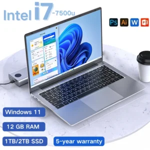 14.1" New Ultra Slim Laptop Computer Portable Windows 11 Intel Core i7-7500U 12GB RAM 1TB 2TB SSD Notebook Office Study Laptops