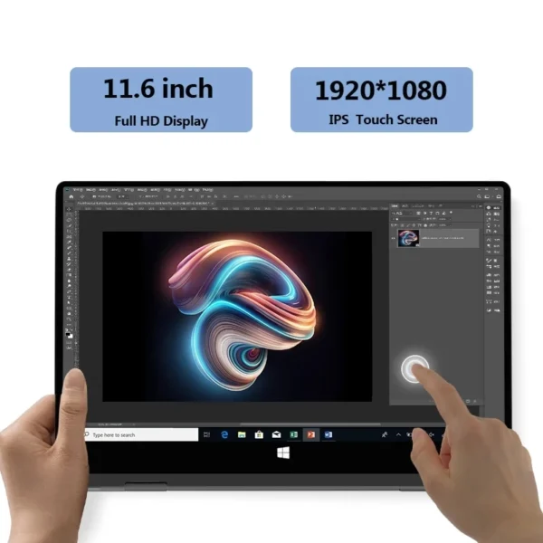 BMAX Y11 Plus 360° Laptop 11.6Inch Intel N5100 1920*1080 IPS TouchScreen Windows 11 8GB RAM 256GB 512GB 1TB SSD Notebook