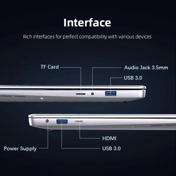 Portable 2025 Ultra Slim i7 Laptop Computer PC intel Core i7-7500U Laptops 12GB RAM 1TB 2TB SSD 14.1" Laptop Notebook Windows 11