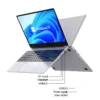 Laptop 15.6 Inch Intel N4000 6G RAM 2TB SSD DDR4 Windows 11 2.6 GHz Fingerprint Unlock HD Camera Portability Gaming Computer