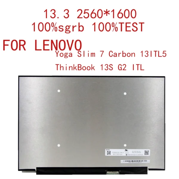 N133GCA-GQ1 NE133QDM-N60 M133NW4J R0 Laptop LED Screen for ThinkBook 13s g2 ITL FHD Display Matrix 5D10X01020 5D11B38526