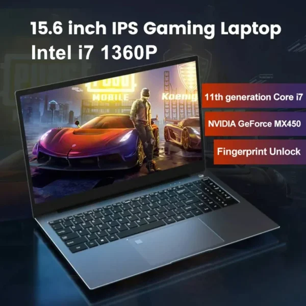 13th Gen i7 i5 15.6 Inch IPS Gaming Laptop i9 10880H i7 1360P NVIDIA MX550 4G NVMe Fingerprint Ultrabook Notebook Windows 11 10