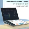 16+16 inch Dual Screen Laptop Intel i7-1260P/i5-12450H Windows 11 2*DDR4 M.2 2280 SSD WIFI BT Double Screen Laptop Computer