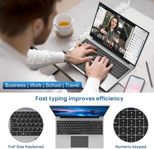 jumper Laptop Computer, 16 Inch FHD FHD 1920x1200 Display, 12th N95 CPU(Up to 3.4GHz), Laptops with 16GB RAM, 1152GB Storage, 38WH Battery, 2 Speakers, HDMI.