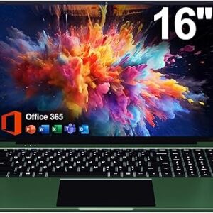 16 inch Laptop, 12GB RAM 256GB Storage Laptop Computer, 5305U Processor, 1920x1200 IPS FHD Display, WiFi, Bluetooth, Webcam, Type-C, 38Wh Battery