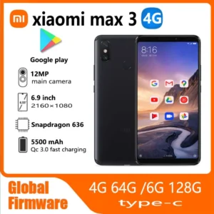 Xiaomi Mi max 3 smartphone 4G Snapdragon 636 Facial recognition Posterior fingerprint Used phone