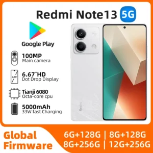 Xiaomi Redmi Note 13 5G 256GB Dimensity 6080 Ultra 140Hz LCD Display 64MP Triple Camera 5000mAh used phone