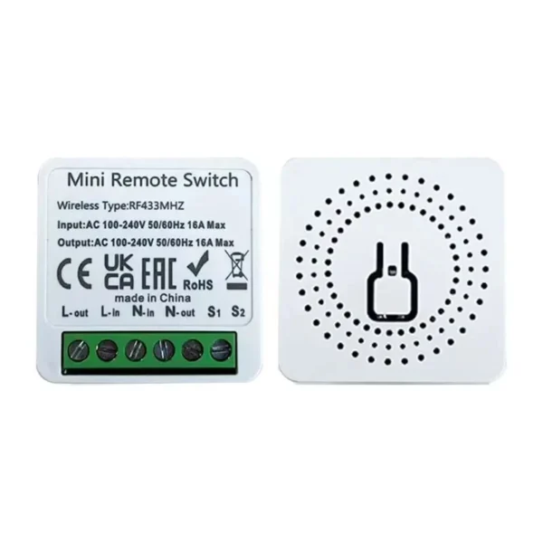 RF 433 MHz Smart Switch Mini DIY Wireless Remote Control Light Switches 16A Relay Receiver Automation Module for Home Led Lamp