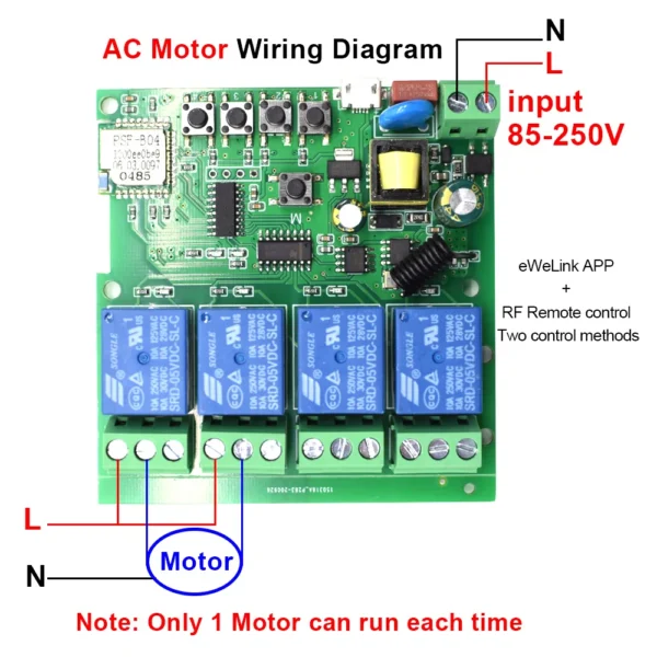 eWelink Smart Wifi Switch RF433 Relay 12V 24V 110V 220V Inching Interlock Self-lock Timer Home Automation Module For Alexa