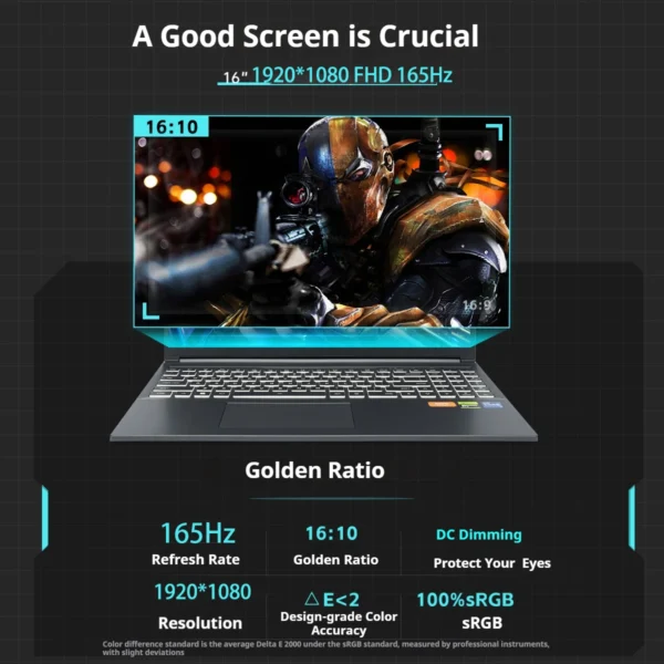 FIREBAT H6 16 Inch Geforce RTX 4050 AMD Ryzen7 7435HS DDR5 165Hz FHD Wifi6 BT5.1 16GB 512GB Gaming Gamer Notebook Laptop