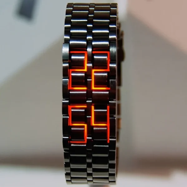 kf-S2c1e6c8d52aa4de6b0998ed13d1bd81cp LED Display Electronic Watch Novelty Red Blue LED Lava Digital Wristwatch For Women Men
