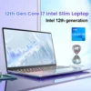 12th Gen 15.6" Full HD IPS Display Notebook Intel i9 9880H i7-1260U i5-1250P Processor 64GB RAM 4T SSD Ultrabook Portable Laptop