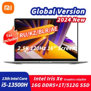Original Xiaomi Redmi Book 16 2024 Laptop 13th Intel Core I5-13500H Intel Iris Xe 16GB DDR5+512G/1TB SSD 16inch 120Hz Screen PC