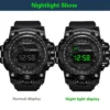 2024 New leisure multifunctional electronic watch for men simple waterproof sports date watches fashion Accessories