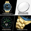POEDAGAR Fashion Men Clock Waterproof Luminous Week Date Man Watch LED Dual Time Display Digital Electronic Quartz Men's Watches
