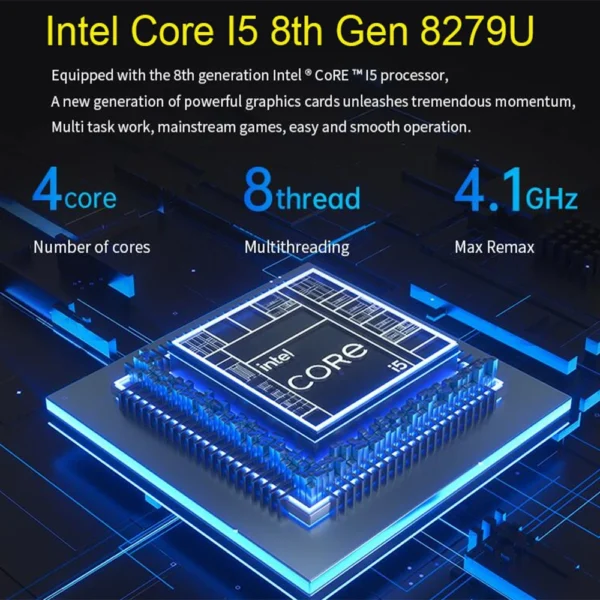 MOLOSUPER 15.6 inch Intel Core i5 8279U Laptop 16GB RAM SSD Metal Gaming Notebook PC Fingerprint Unlock Windows 11/10 Comput