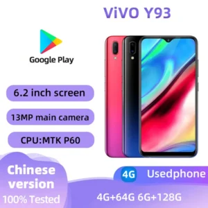 VIVO Y93 4g Smartphone Unlocked 6.2 Inch 8GB RAM 256GB ROM All Colours in Good Condition Original Android Used Phone