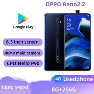 OPPO Reno2 Z 4G SmartPhone Android 6.53inch Screen CPU MediaTek Helio P90 4000mAh 48MP Cameras Used Phone