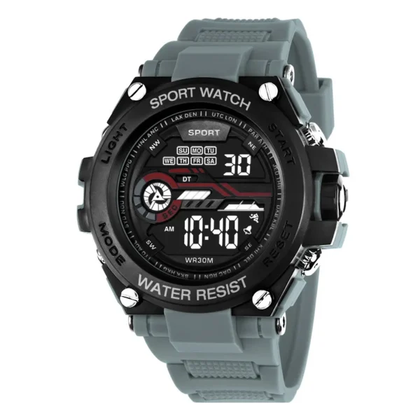 Men's outdoor sports watch multifunctional night light alarm clock timing electronic watch