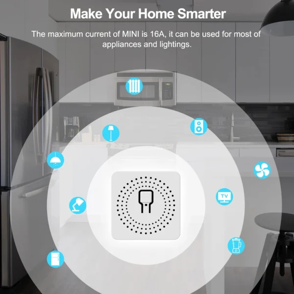 16A Tuya Wifi /Zigbee 3.0 Mini Smart DIY Switch 2 Way Control Smart Home Relay Automation Breaker Works With Alexa Google Home