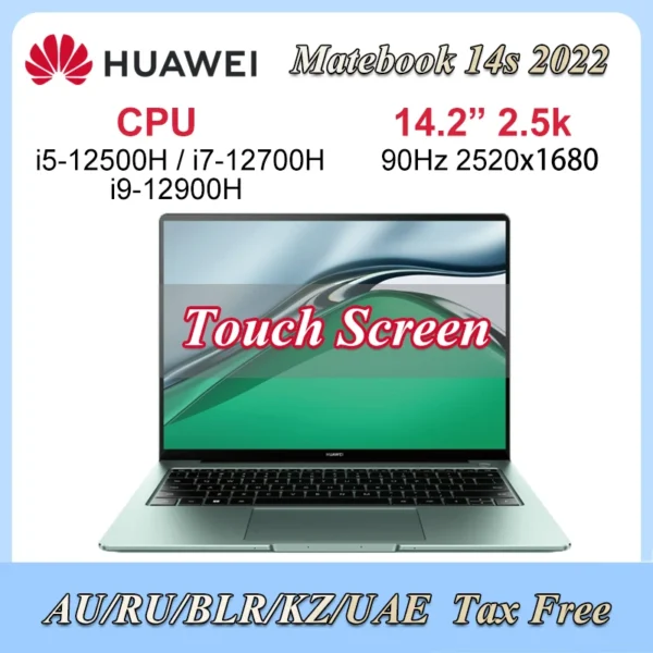 HUAWEI MateBook 14s 14.2-Inch Laptop i5-12500H/i7-12700H 16GB 512GB/1TB SSD Netbook 90Hz Touch Screen Iris Xe Notebook PC