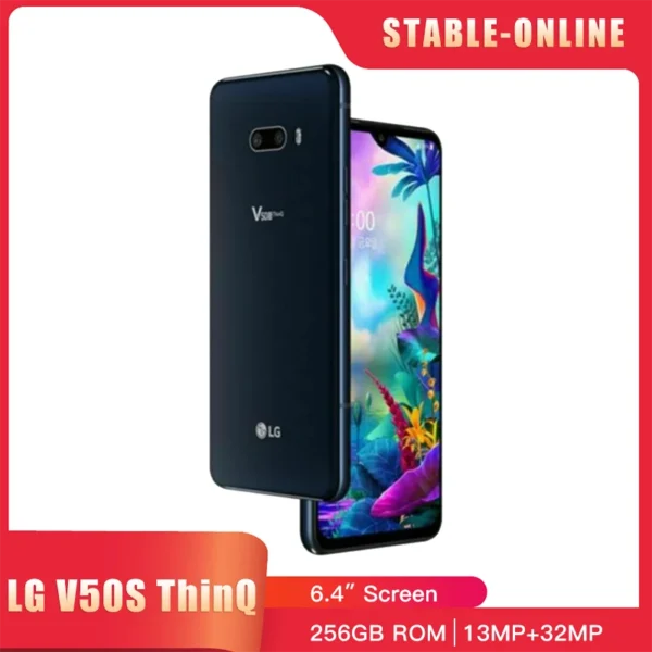 LG V50S ThinQ 5G Original Mobile Phone 8GB RAM 256GB ROM LG V510N Android 32MP Camera 4G LTE Fingerprint Unlocked CellPhone