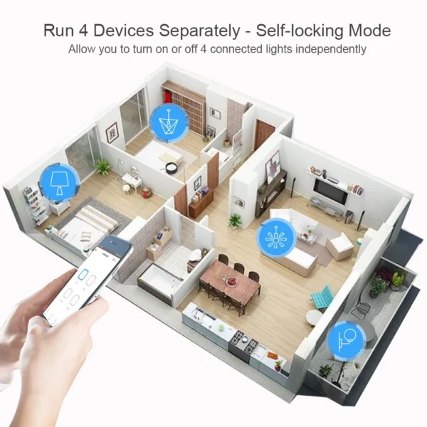 Tuya Smart Switch 4CH Home Automation Relay Module AC DC 7-32V 220V USB 5V RF433Mhz Remote Control 4 Channel Work With Alexa