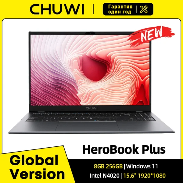 CHUWI 15.6" HeroBook Plus Chuwi 14.1" HeroBook Pro Laptop Intel N4020 8GB RAM 256GB SSD 1920*1080P Computer Windows 11 Laptops
