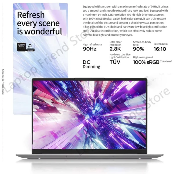 Lenovo Laptop Thinkbook 14+ 2.8K 90Hz 14" AMD Ryzen R7-6800H 32GB LPDDR5 RAM 512G/1T/2TB SSD AMD 680M Notebook PC