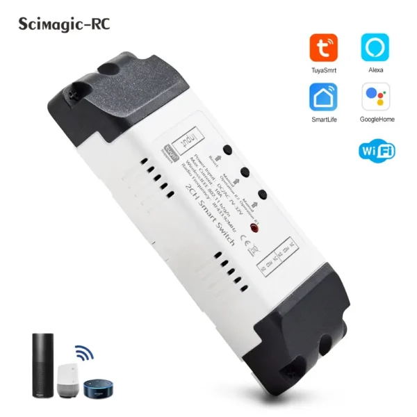 Tuya Smart Switch 4CH Home Automation Relay Module AC DC 7-32V 220V USB 5V RF433Mhz Remote Control 4 Channel Work With Alexa