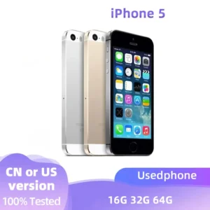 Used Original Apple iPhone 5 Unlocked Cell Phone iOS 16/32/64GB Silver Black For Option 4.0" IPS Screen 8MP Camera used phone