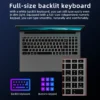 BYONE 15.6 Inch Slim Laptop Intel Celeron N5095 8G 12G RAM 256G 512GB SSD Keyboard Backlight Fingerprint Unlock Portable Laptops