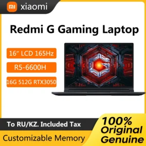 Xiaomi Redmi G Pro 2022 Gaming Laptop 16 Inch 2.5K 165Hz LCD Screen Notebook AMD Ryzen R5-6600H RTX3050 16GB DDR5 512GB Netbook