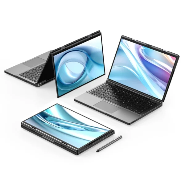 kf-S8e4f741fff54499894e52db26517befcZ New GPD DUO 13 Inch Dual Touch Screen AMD HX 370 Processor 32GB 64GB RAM Memory 1TB 2TB Hard Disk SSD Portable Business Laptop
