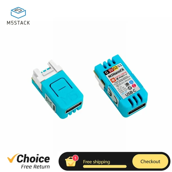 M5Stack M5NanoC6 IoT Development Board Kit Support 2.4Ghz Wi-Fi 6 and Zigbee for Intelligent Housing System