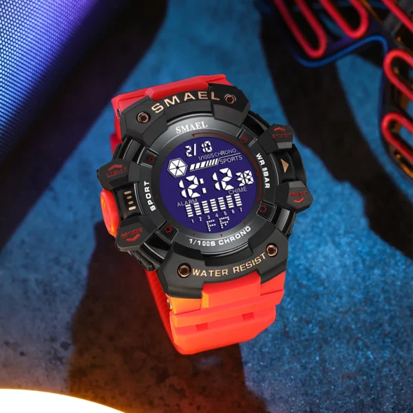 kf-S91e0d39a0e9244a6b8a29f51b00b3bccZ 2023 Men Watches Luxury Man Military Watch SMAEL 8050 Waterproof Big Dial Fashion LED Backlight Sport Digital Watch For Men