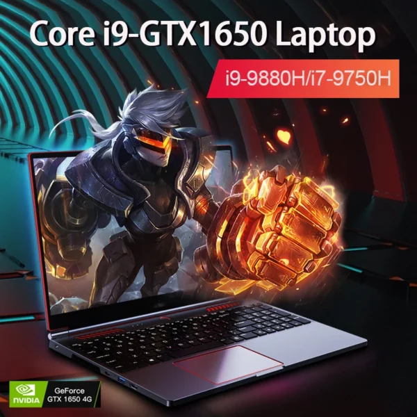 16.1 Inch Gaming Laptop Computer GTX1650 4G Intel Core i9-10885H i9 8950HK windows11 RAM Max 64GB DDR4 2*M.2 NVME 4TB SSD WiFi