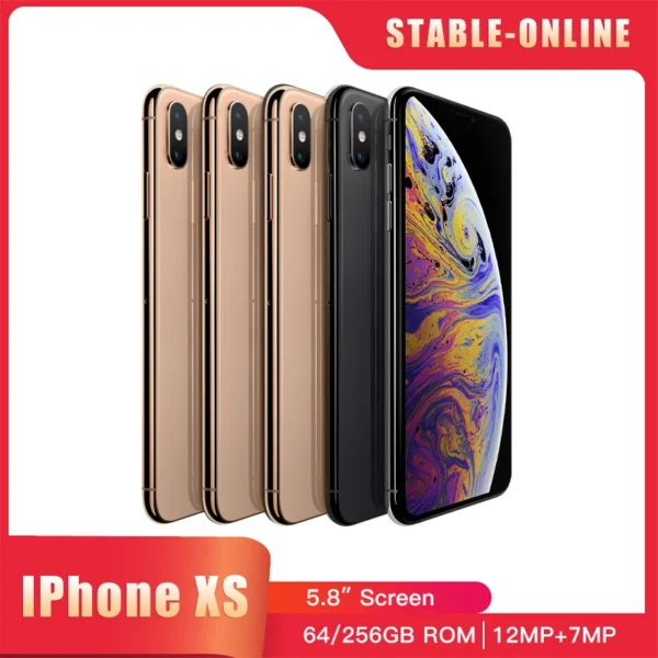 Apple iPhone XS Mobile phone Face ID 5.8" 4G LTE A12 4G RAM 64GB/256GB/512GB ROM Hexa Core Original Unlocked Used Cell Phone