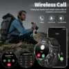 LIGE Smartwatch Military Men 1.9" HD Screen Flashlight Waterproof 700mAh Battery Heart Rate BT Call Smart Watch For Android IOS