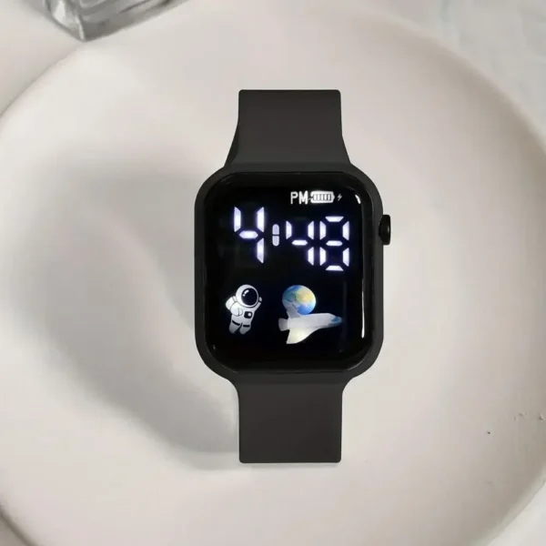 Led Children's Watch Sport Digital Watches Spaceman Silicone Strap Waterproof Electronic Wristwatch for Boys Girls Gift 손목시계