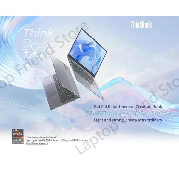 Lenovo Laptop Thinkbook 14+ 2.8K 90Hz 14" AMD Ryzen R7-6800H 32GB LPDDR5 RAM 512G/1T/2TB SSD AMD 680M Notebook PC