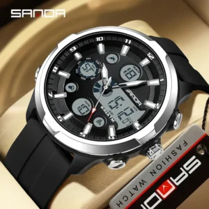 SANDA 9053 50M Waterproof Quartz Wristwatch for Male Relogios Masculino G Sports Military Men's Watches Luxury Digital Watch