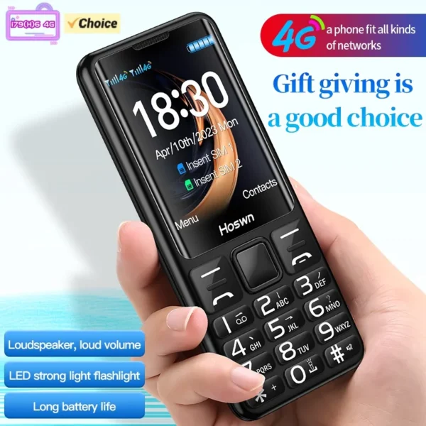 i79 (H6) 4G Elderly Mini Cellphone 2.4Inches TFT Screen 32MB RAM Torch Dual SIM English keyboard Mobile Phone