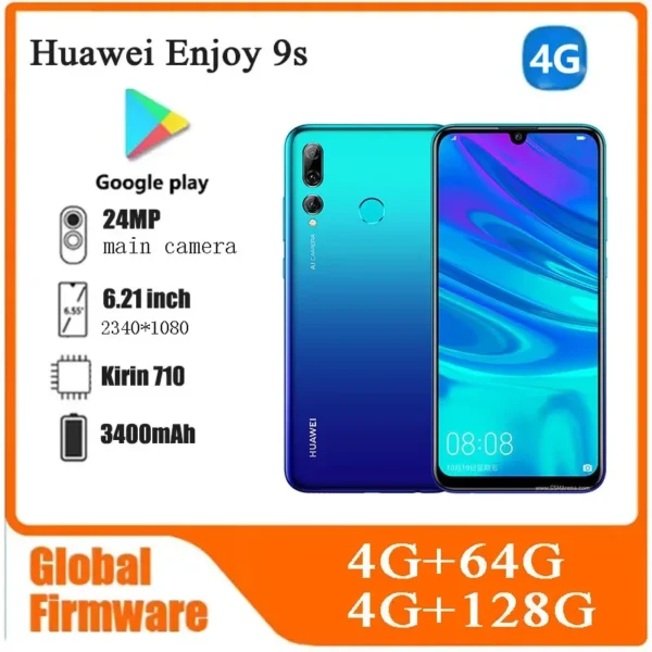 Huawei enjoy 9s 4G 3400MAh Battery 10W Charge 6.21 inch Google Android Global version Original unlocked used phone