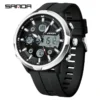 SANDA 9053 50M Waterproof Quartz Wristwatch for Male Relogios Masculino G Sports Military Men's Watches Luxury Digital Watch