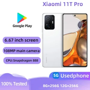 Xiaomi 11T Pro 5g CPU Snapdragon 888 Android 6.67 inches RAM 8GB ROM 256GB 108MP Camera Used phone