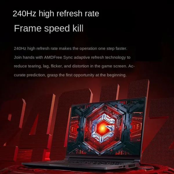 2022 Xiaomi Redmi G Pro Gaming Laptop 16 Inch 240Hz LCD Screen Computer RTX3060 AMD Ryzen7 R7 6800H 16GB DDR5 512GB SSD Notebook