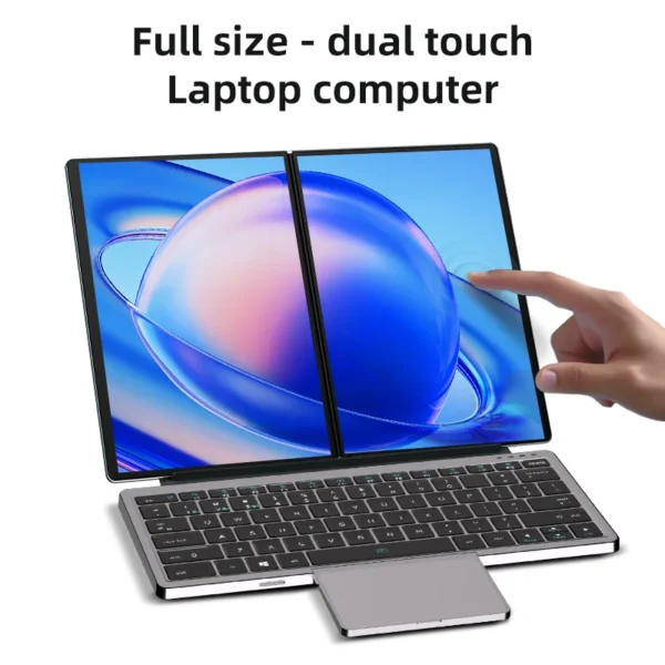 BYONE 13.5 Inch Dual Screen Touch Laptop 2.5k UHD 9000mAH DDR5 16GB RAM 512 GB 1TB 2TB SSD 180° Foldable Portable 2 in 1 Tablet