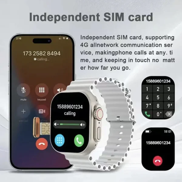 New 4G Call Smart Watch Men 360*360 HD Screen SmartWatch Support SIM card Heart rate NFC GPS Compass Camera Sports Smartwatch